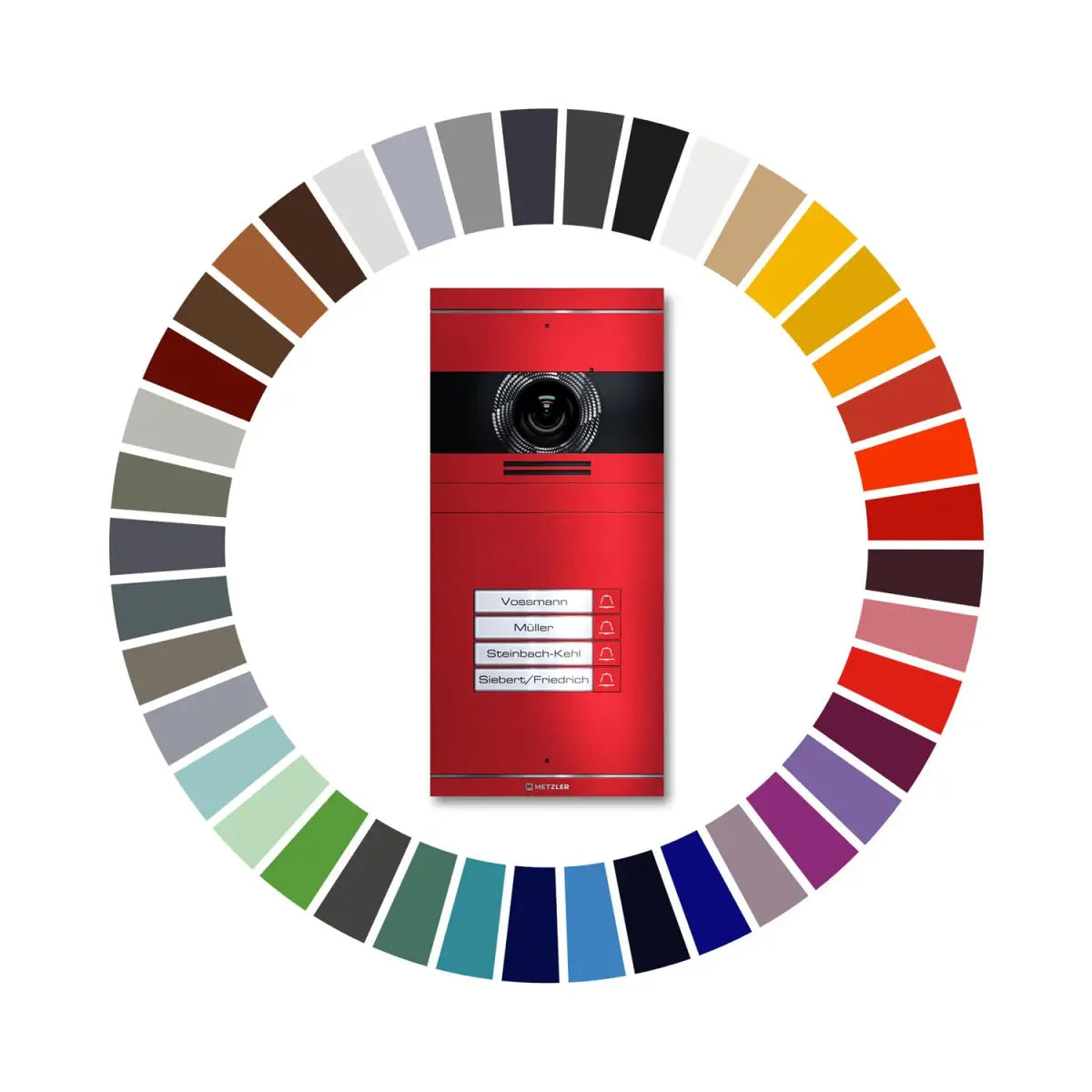 Metzler VDM10 2.0 Neo | 4 Klingeltaster | Austauschbare Namensschilder