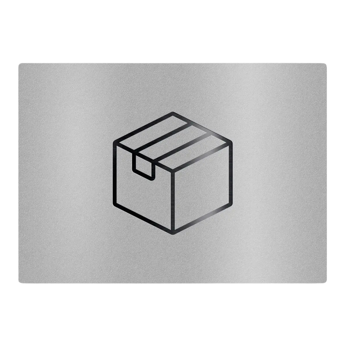 Metzler Edelstahlschild mit Paketsymbol für Paketboxen
