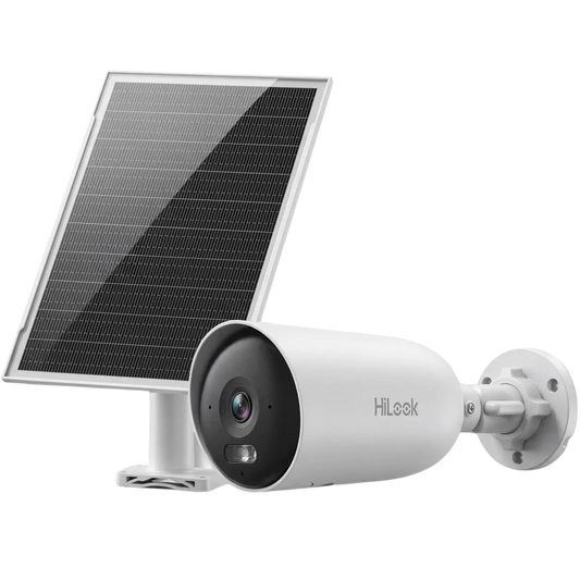 HiLook by HIKVISION Solar-Überwachungskamera | 4 MP | 24/7-Aufnahme | 4G-SIM | Smartphone App | IPC-CFS04/4G-SIM