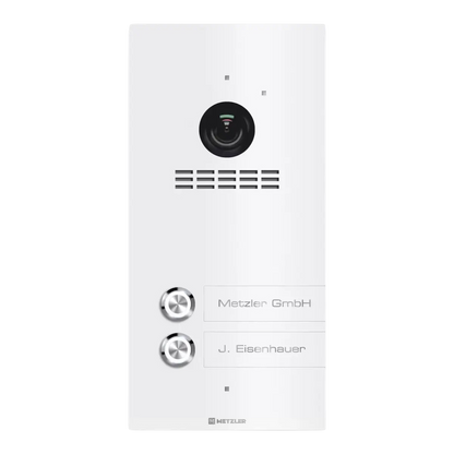 Metzler VDM10 2.0 Mehrfamilien Video-Türsprechanlage | 2 Klingeltaster | Kian