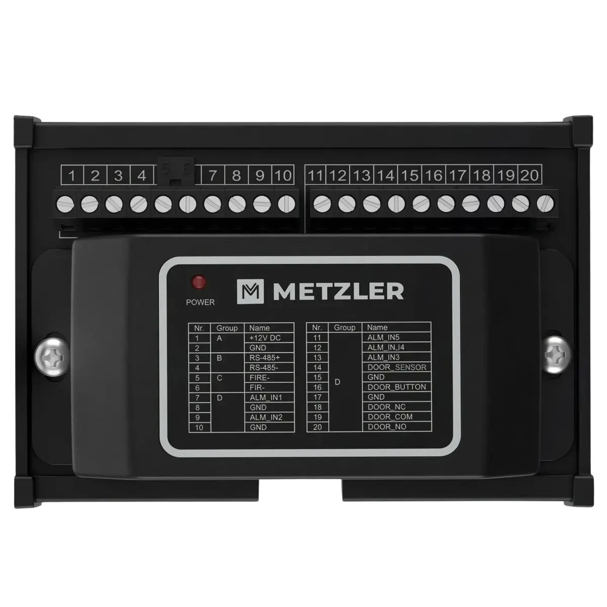 Metzler Sicherheitsmodul mit Hutschienenhalter