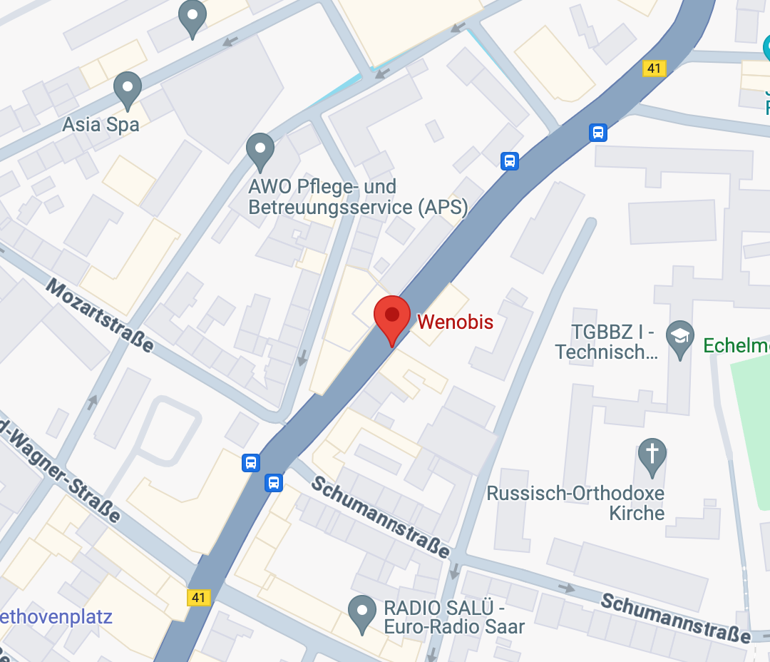 Kartenausschnitt Standort Wenobis