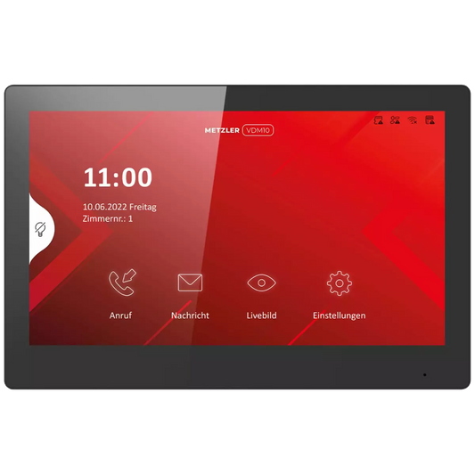 Metzler Innenstation Ultra, 10 Zoll Touchscreen, LAN PoE, schwarz