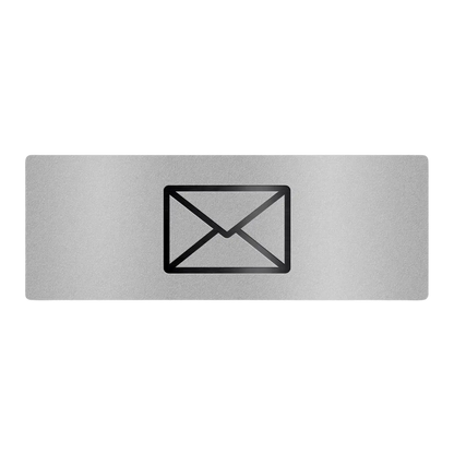 Metzler Edelstahlschild mit Briefsymbol für Paketboxen
