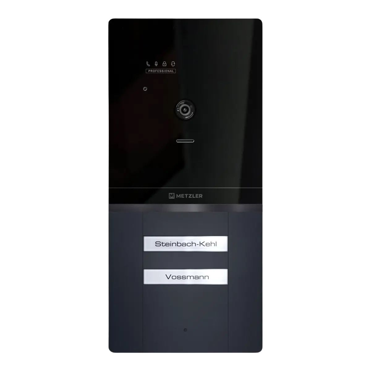 Metzler XDM10 PRO Video-Türsprechanlage mit austauschbarem Namensschild | 2-Draht-BUS | 2 Klingeltaster | RAL 7016 Anthrazit | Maxior