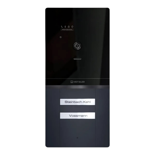 Metzler XDM10 PRO Video-Türsprechanlage mit austauschbarem Namensschild | 2-Draht-BUS | 2 Klingeltaster | RAL 7016 Anthrazit | Maxior