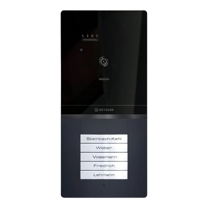 Metzler XDM10 PRO Video-Türsprechanlage mit austauschbarem Namensschild | 2-Draht-BUS | 5 Klingeltaster | RAL 7016 Anthrazit | Maxior