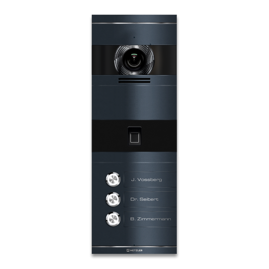 Metzler VDM10 2.0 Niko | 3 Klingeltaster | Fingerabdruck & RFID Leser