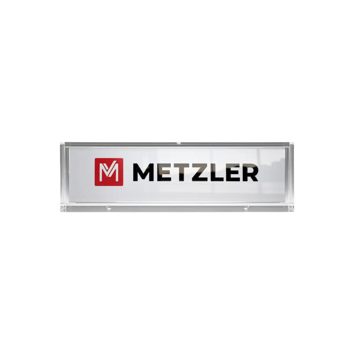 Selbstklebendes Namensschild mit austauschbarem Papiereinleger von Metzler