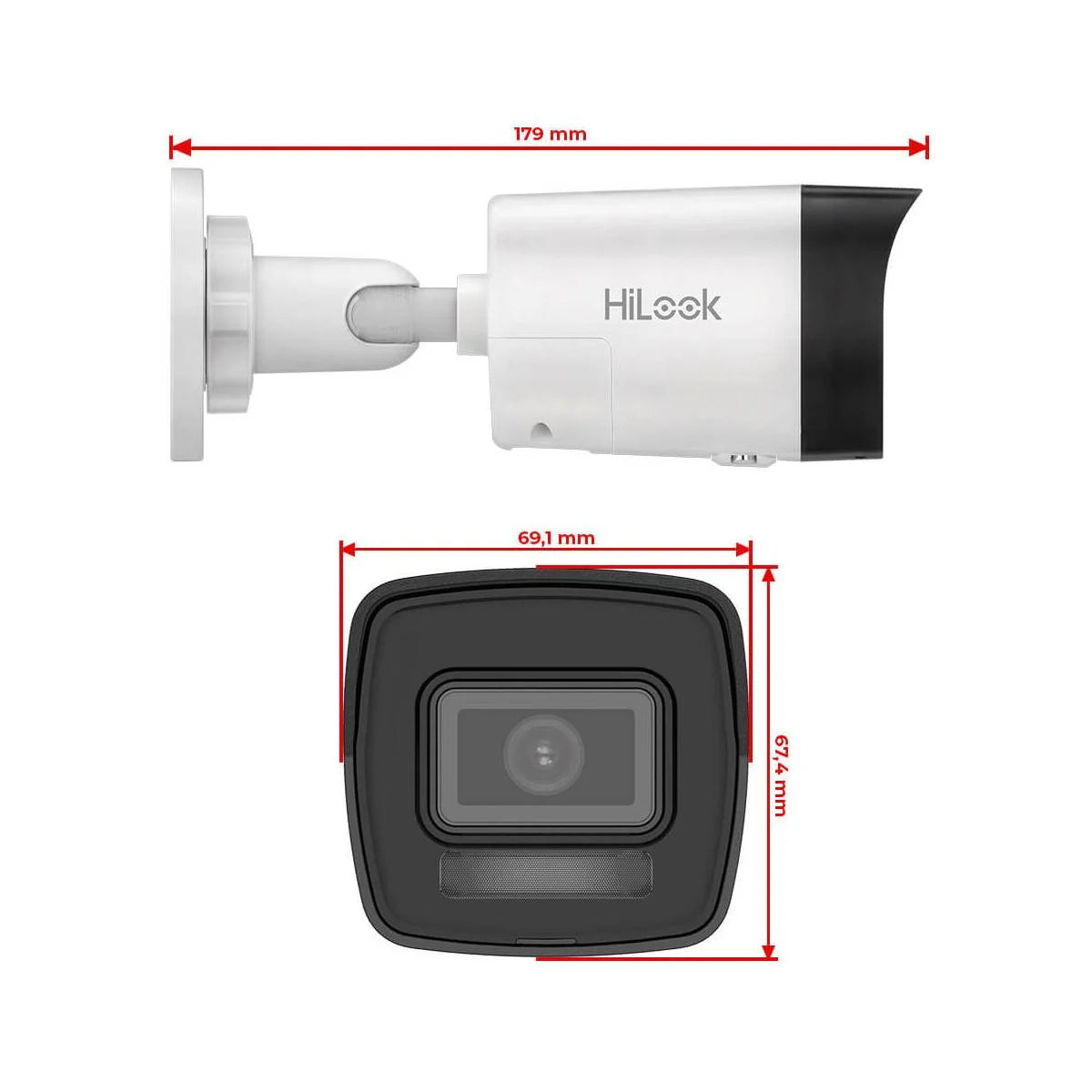 HiLook by HIKVISION 4K Überwachungskamera-Set | 4* 4K Bullet Kamera | Smart Hybrid Light | NVR 8-CH | 2 TB HDD | Smartphone App