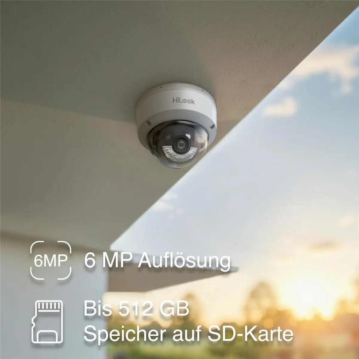 HiLook by HIKVISION 4K Video Überwachungskamera Dome IPC-D180HA-LU(2.8mm)