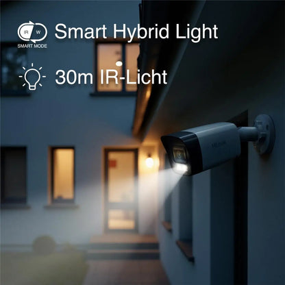 HiLook by HIKVISION 6 MP Überwachungskamera-Set | 4* 6 MP Bullet Kamera | Smart Hybrid Light | NVR 8-CH | 2 TB HDD | Smartphone App