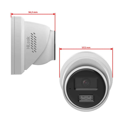 HiLook by HIKVISION 6 MP Überwachungskamera-Set | 4* 6 MP Turret Kamera | Smart Hybrid Light | NVR 8-CH | 2 TB HDD | Smartphone App
