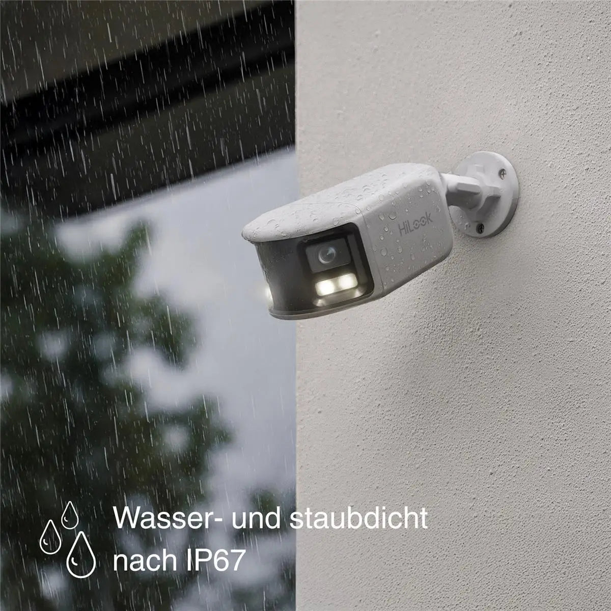 HiLook by HIKVISION 8 MP Überwachungskamera-Set | 180° Sichtfeld | 4* 8 MP Bullet Kamera | Smart Hybrid Light | NVR 16-CH | 4 TB HDD | Smartphone App