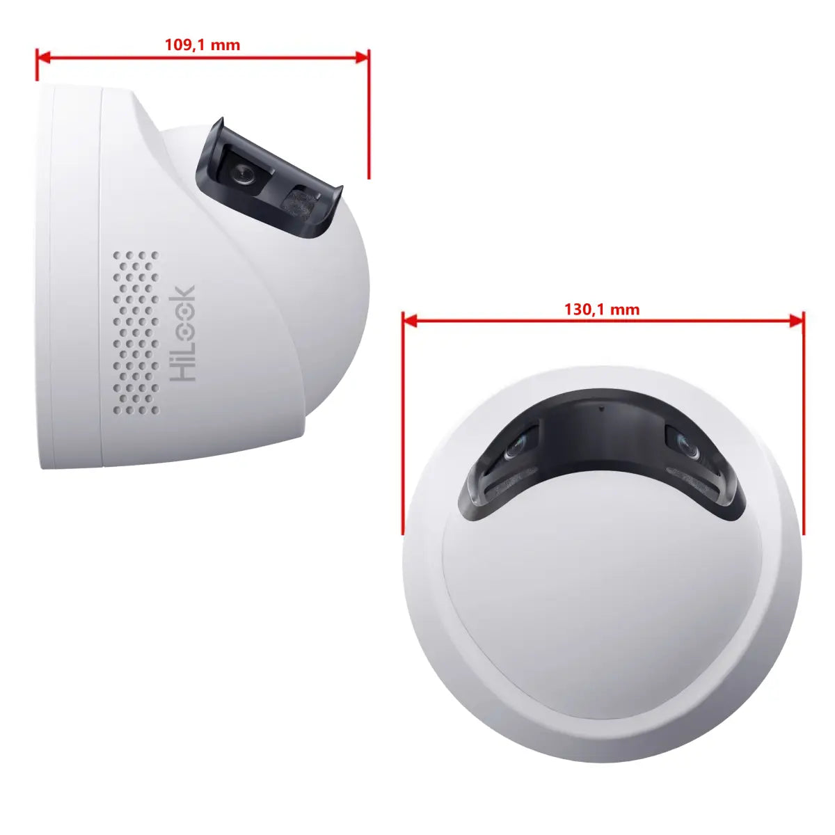 HiLook by HIKVISION 8 MP Überwachungskamera-Set | 180° Sichtfeld | 4* 8 MP Turret Kamera | Smart Hybrid Light | NVR 16-CH | 4 TB HDD | Smartphone App