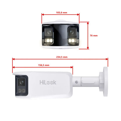 HiLook by Hikvision Netzwerkkamera | 8 MP Smart Hybrid Light | Personenerkennung Fahrzeugerkennung | IPC-B480HAD-LUF/SL