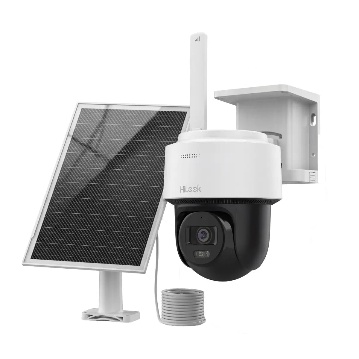 HiLook by HIKVISION Solar-Überwachungskamera | 4 MP | schwenkbar | 4G-SIM | Smartphone App | IPC-CFSP4/4G-SIM
