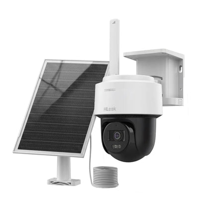 HiLook by HIKVISION Solar-Überwachungskamera | 4 MP | schwenkbar | 4G-SIM | Smartphone App | IPC-CFSP4/4G-SIM