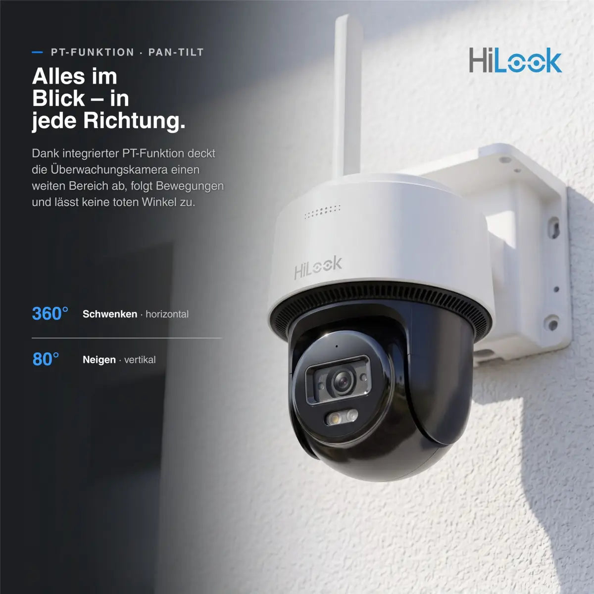 HiLook by HIKVISION Solar-Überwachungskamera | 4 MP | schwenkbar | 4G-SIM | Smartphone App | IPC-CFSP4/4G-SIM