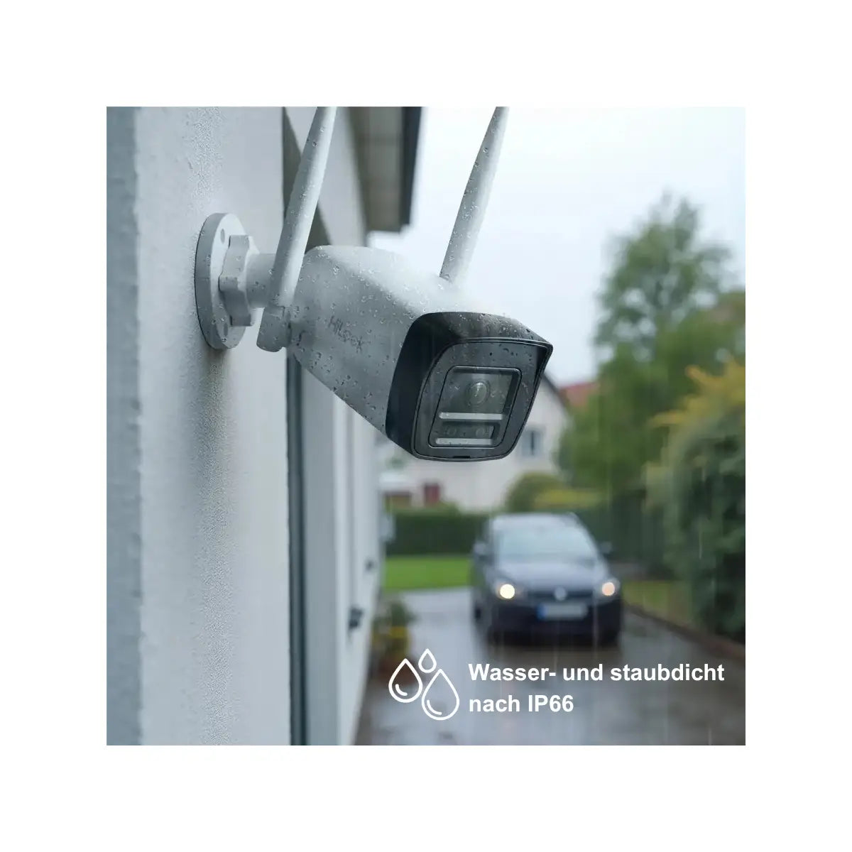 HiLook EasyLink WLAN Kit | 4 MP Bullet + PT Turret Überwachungskameras | WiFi NVS | Komplettset | Menschen- & Fahrzeugerkennung | Farbnachtsicht | 2-Wege-Audio | 24/7 Aufzeichnung | IKS-2044BTH-PH/W