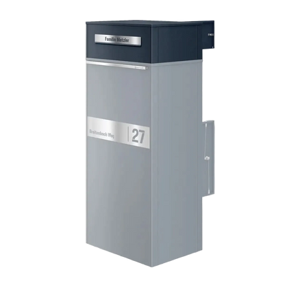 Metzler Brieffach für Paketbox Modellreihe Zivo 2 | personalisiert mit Gravur | Anthrazit