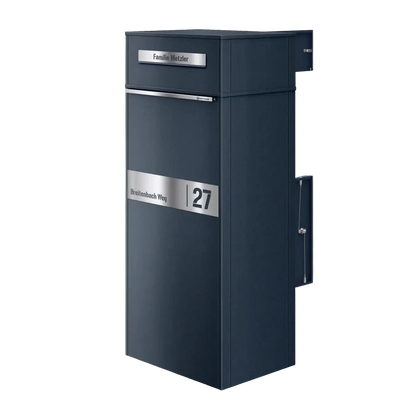 Metzler Brieffach für Paketbox Modellreihe Zivo 2 | personalisiert mit Gravur | Anthrazit