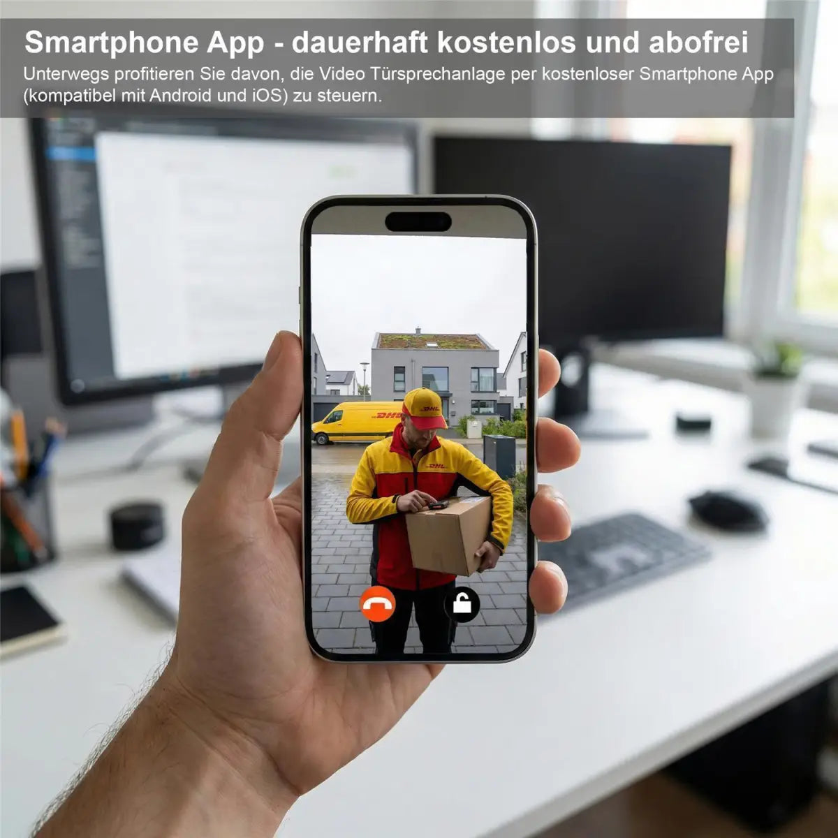 Metzler Standbriefkasten rostfrei und massiv, RAL7016 Anthrazitgrau mit Videosprechanlage VDM10 2.0, Modell Siebert