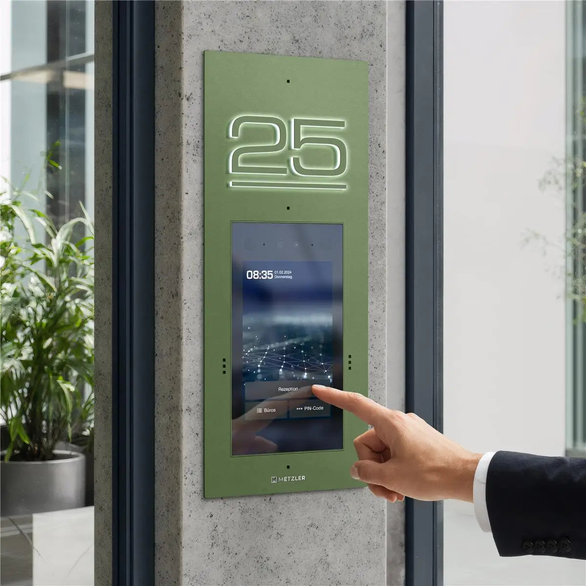 Metzler Türsprechanlage mit Kamera | Gesichtserkennung | Touch-Display | Hausnummer beleuchtet | Live-HD-Video | Ein- und Mehrfamilien | SDM10H