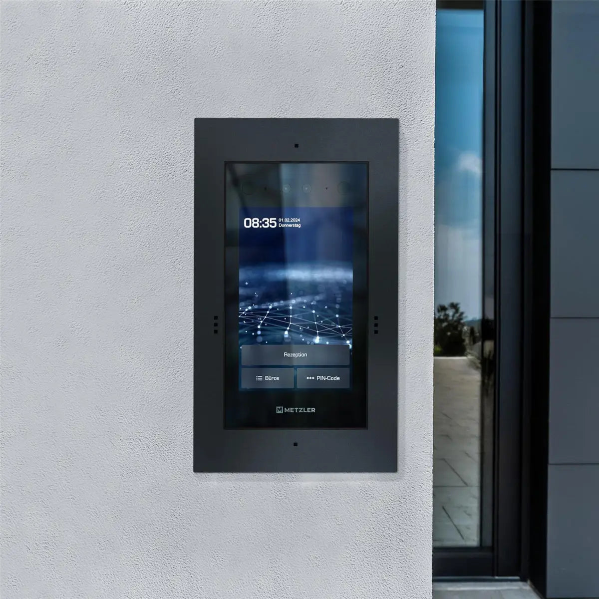 Metzler Türsprechanlage mit Kamera | Gesichtserkennung | Touch-Display | Live-HD-Video | Ein- und Mehrfamilien | SDM10X