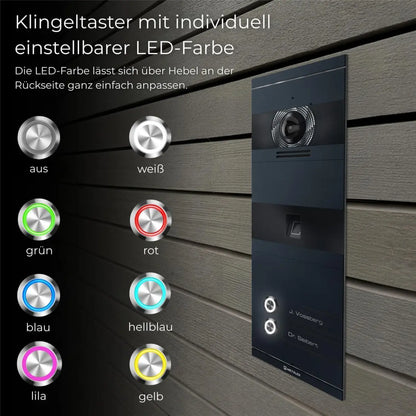Metzler VDM10 2.0 Niko | 3 Klingeltaster | Fingerabdruck & RFID Leser