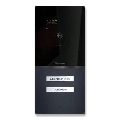 Metzler XDM10 PRO Video-Türsprechanlage mit austauschbarem Namensschild | 2-Draht-BUS | 2 Klingeltaster | RAL 7016 Anthrazit | Maxior